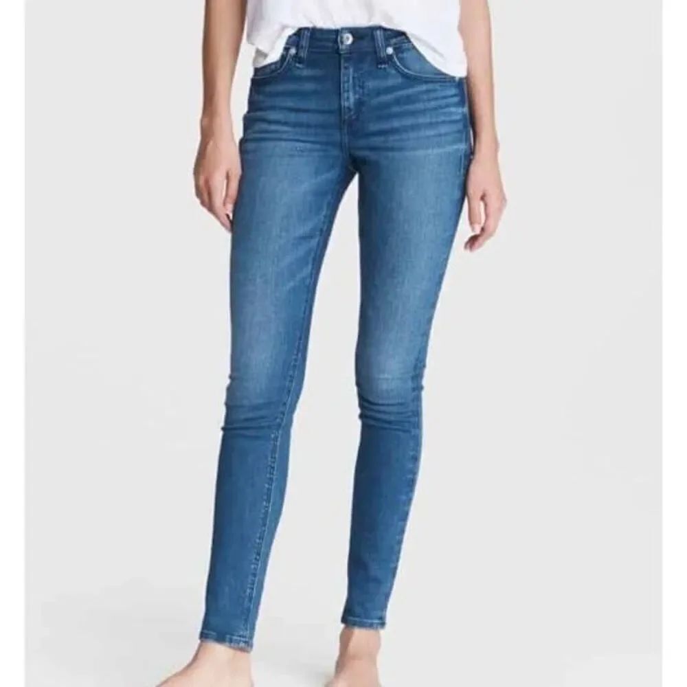 rag & bone Cate Mid Rise Ankle Skinny Jeans – Women’s 24 Palmer Blue Raw Hem
